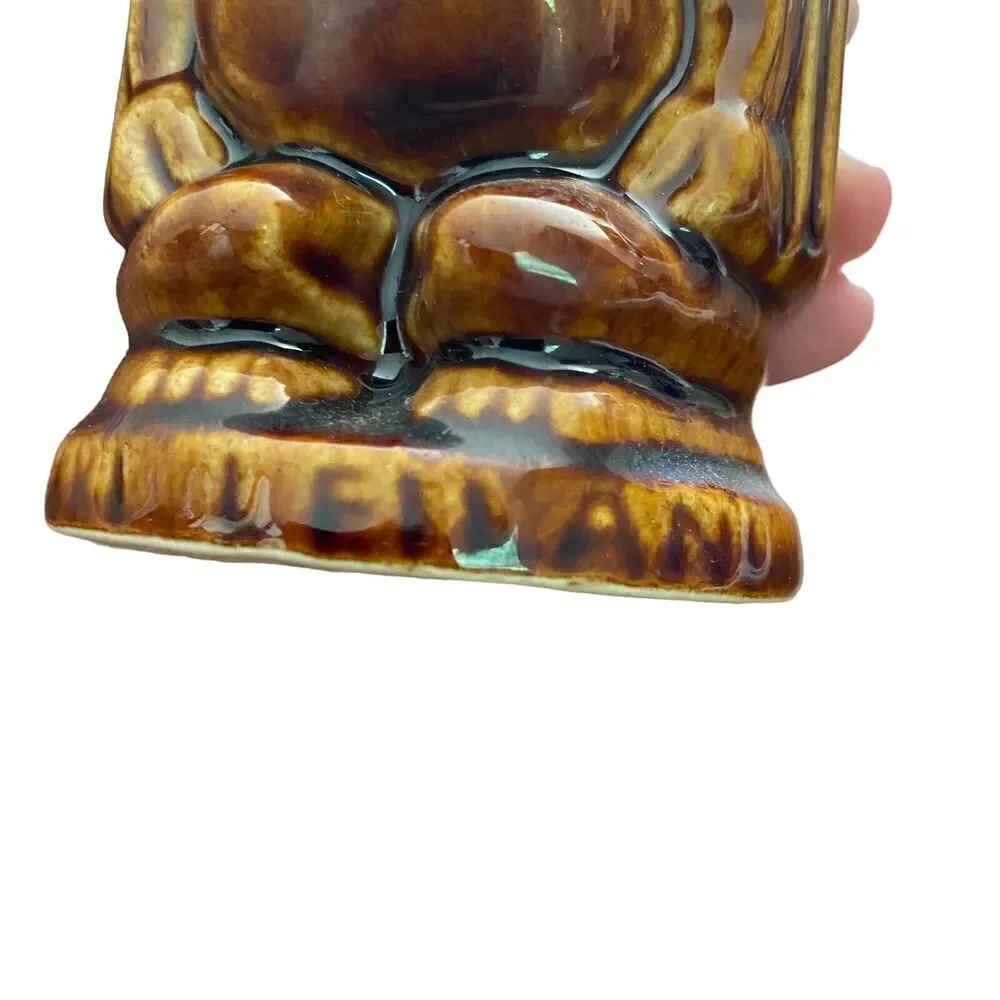 Vintage Tiki Mug Leilani Brown Ceramic